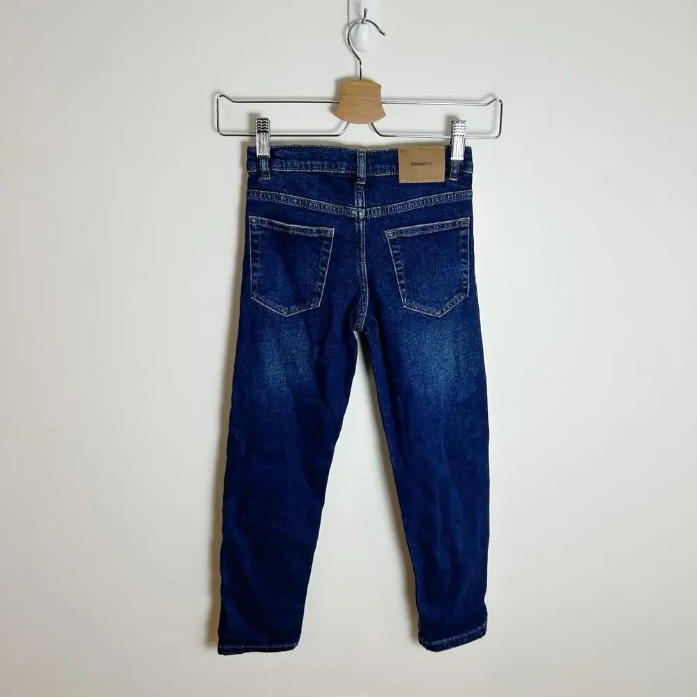 NWT Zara‎ Kids Straight Fit Denim Dark Rinse Size 8